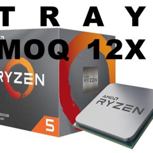 (Clamshelled Or Installed On MBs)  AMD Ryzen 5 5600X TRAY Zen 3 CPU 6C/12T TDP 65W No Fan MOQ 12 or Install On MB 1YW (AMDCPU) (RYZEN5000) (TRAY-P)