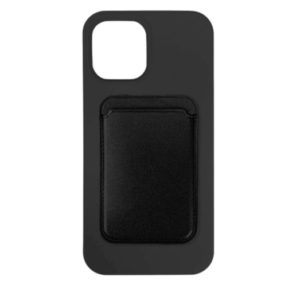 Cleanskin Silicon Case with Magnetic Card Holder - For iPhone 13 mini (5.4') - Black (CSCSLAE191BLA)