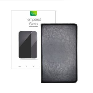 Kore Bundle Pack for Samsung Galaxy Tab A 10.1 - Binder Case & Tempered Glass Screen Protector - TPU Inner Book Case