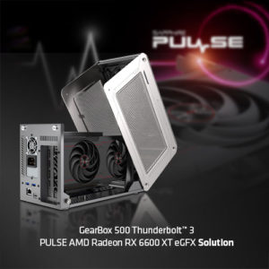 SAPPHIRE GEARBOX 500 WITH SAPPHIRE PULSE AMD RX 6600 XT BUNDLE (ANZ) Thunderbolt 3
