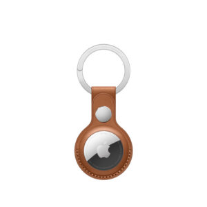 Apple AirTag Leather Key Ring — Saddle Brown (MX4M2FE/A)