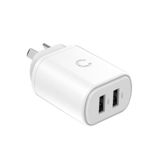 Cygnett PowerPlus 12W USB-A Dual Port Wall Charger - White (CY3671PDWLCH)