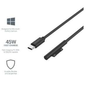 Cygnett USB-C To Microsoft Surface Laptop Cable (1M) - Black (CY3034USCMS)