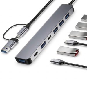 7in1-2 USB 3.0 & USB-C to USB 3.0 & USB-2.0 Hub
