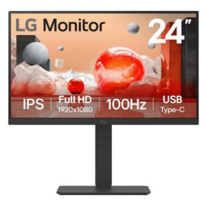 LG 24BA550-B 23.8" FHD IPS Monitor,DP,HDMI,VGA,USB,Tilt,Height,Swivel,Pivot,Spkr
