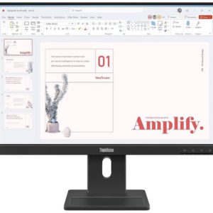 Lenovo E24-40 23.8" FHD Monitor,HDMI,DP,VGA, H/Adjust,Pivot,Tilt,Speakers