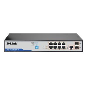 D-Link DGS-F1210-10PS-E 10-Port Gigabit Websmart PoE+, 8 Long Reach, 2 SFP