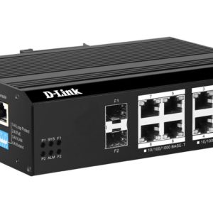 Dlink DIS-F200G-10PS-E 10-Port Gigabit Industrial Smart Managed PoE+ Switch, 8 P