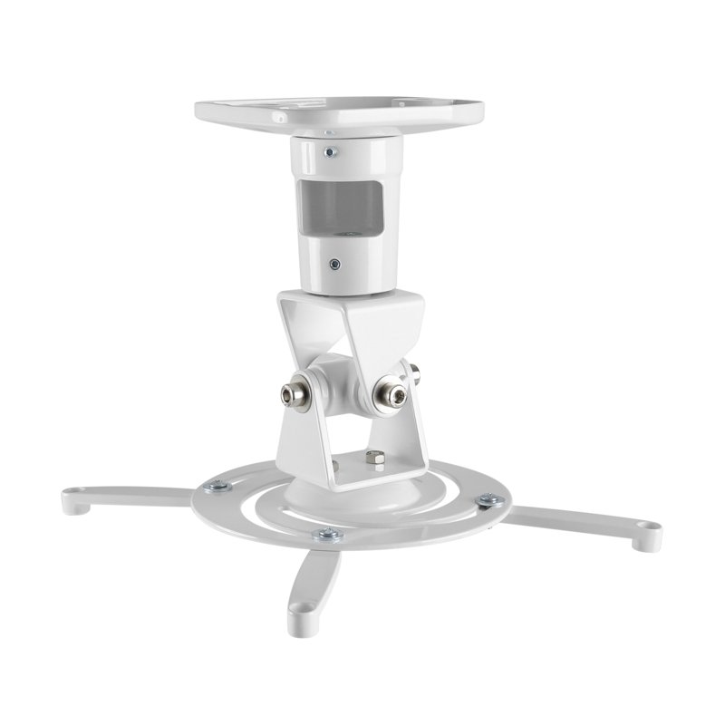 TiXX PM15W Aluminium Projector Ceiling Mount 15Kg Max. White.